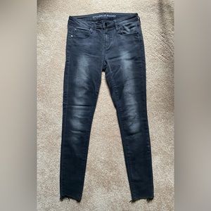 Articles of Society Distressed Dark Grey Skinny Jeans W26